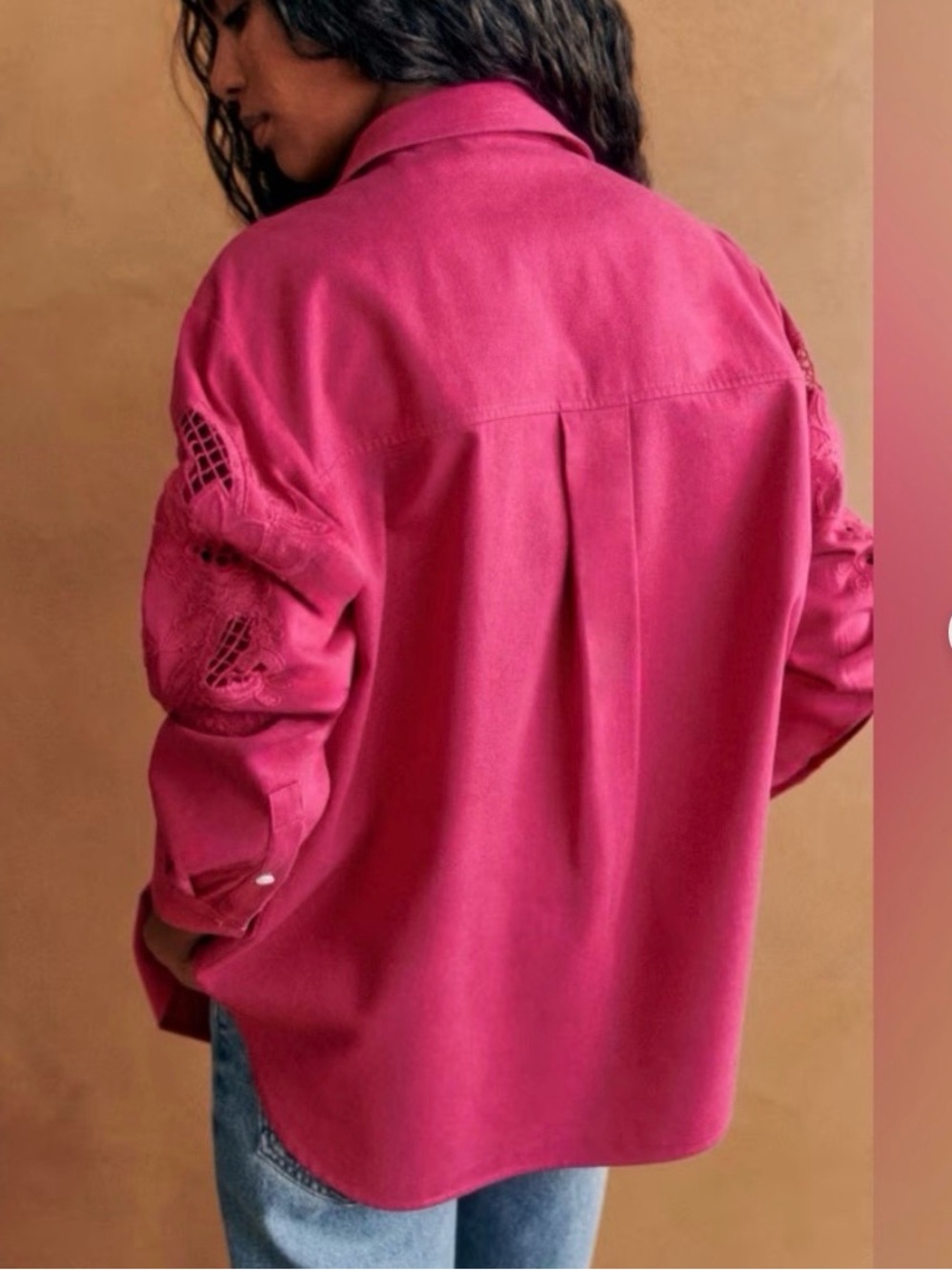 Sezane Nina Shirt in Fuschia (Size38) - Picture 3 of 6